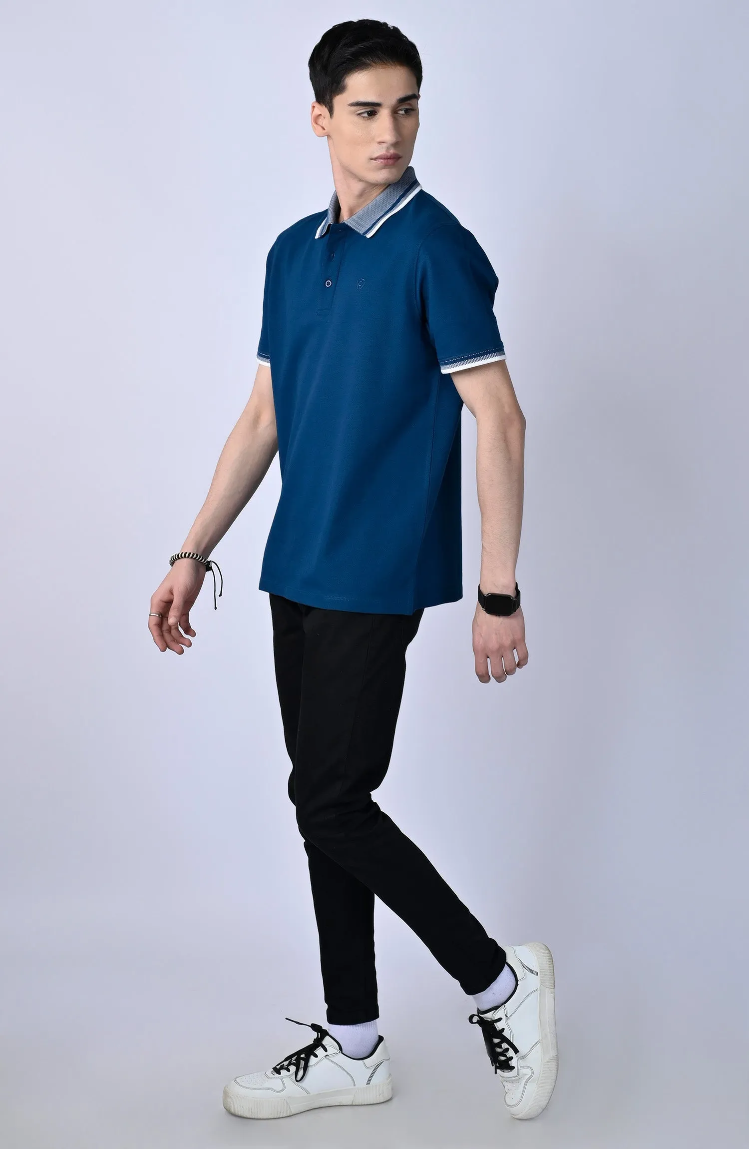 Half Sleeves Stretch Polo