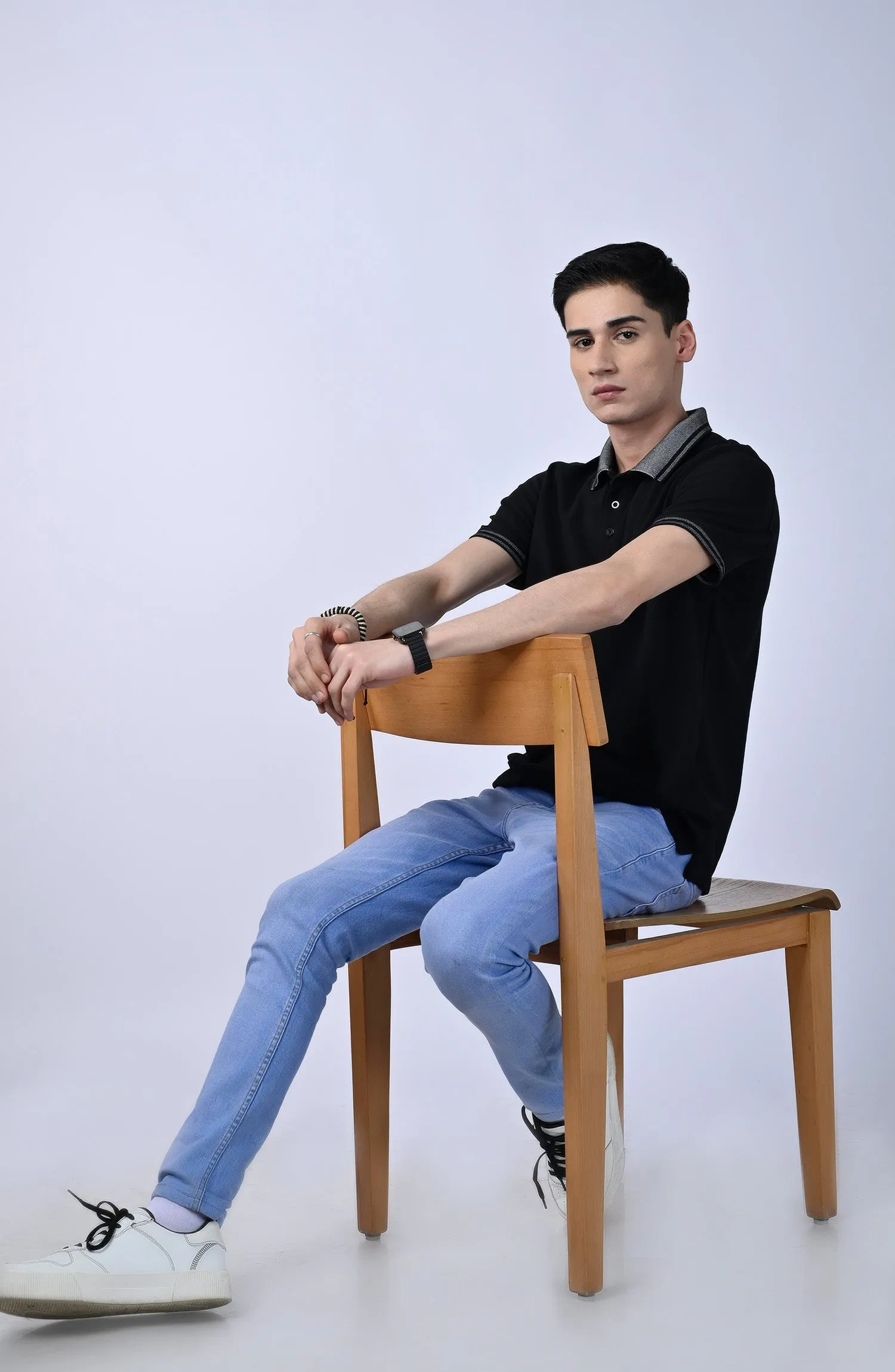 Half Sleeves Stretch Polo