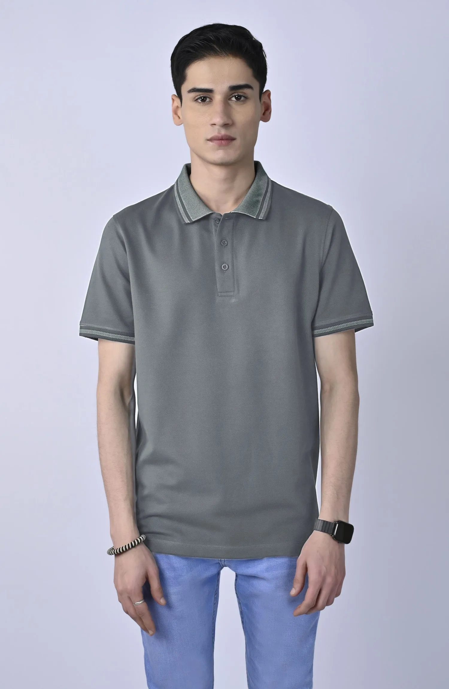 Half Sleeves Stretch Polo