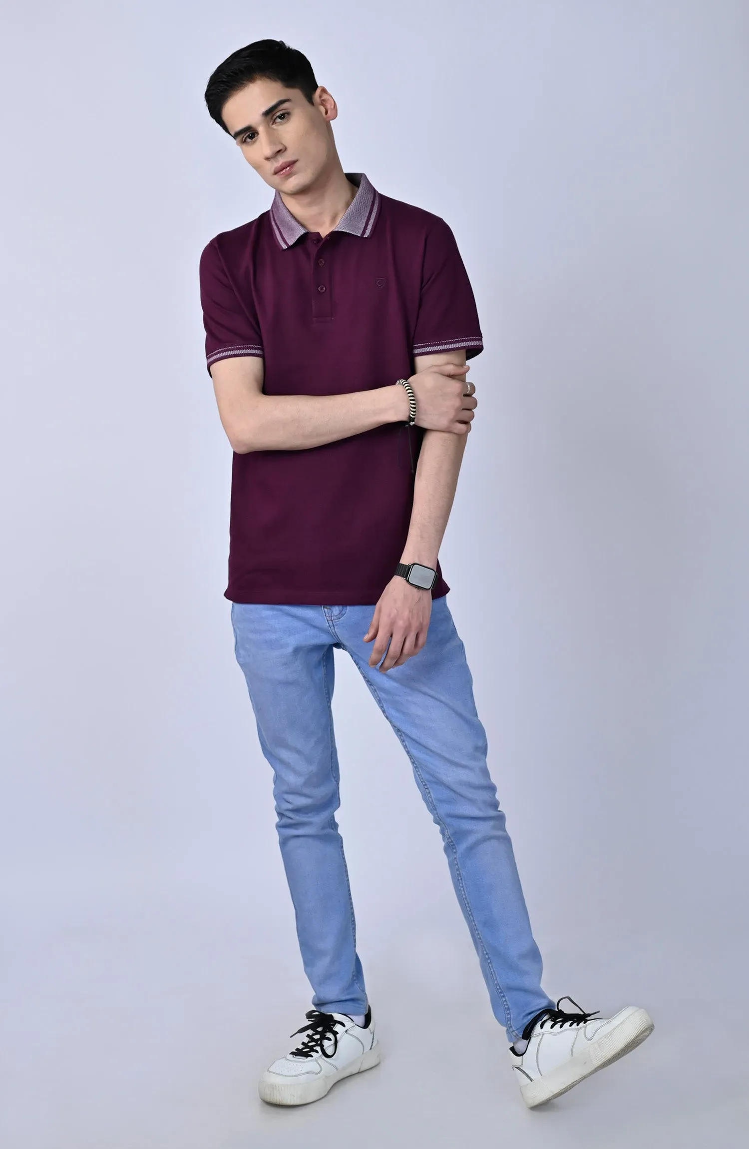 Half Sleeves Stretch Polo