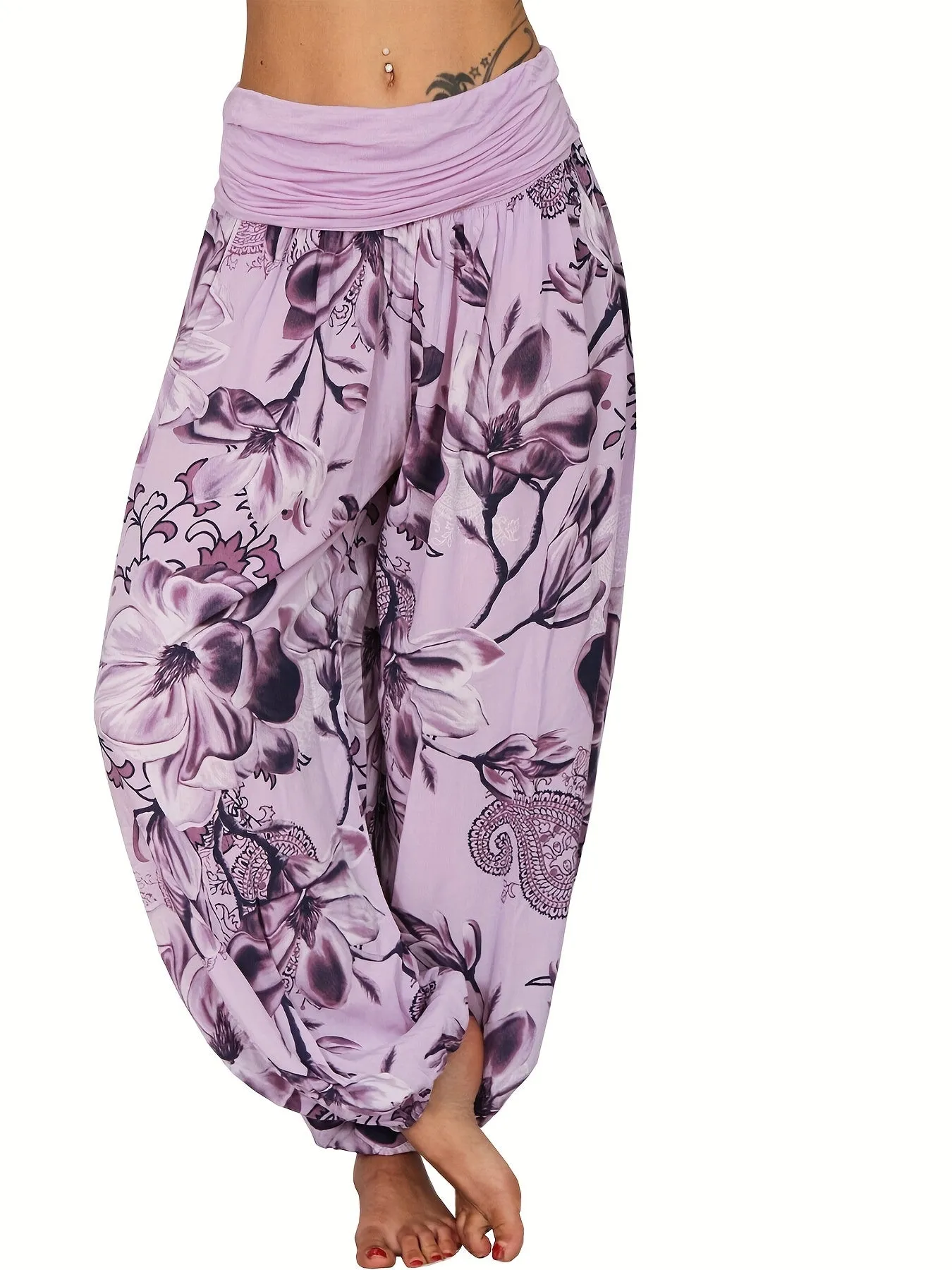 Hope™ Plus Size Floral Print Boho Pants