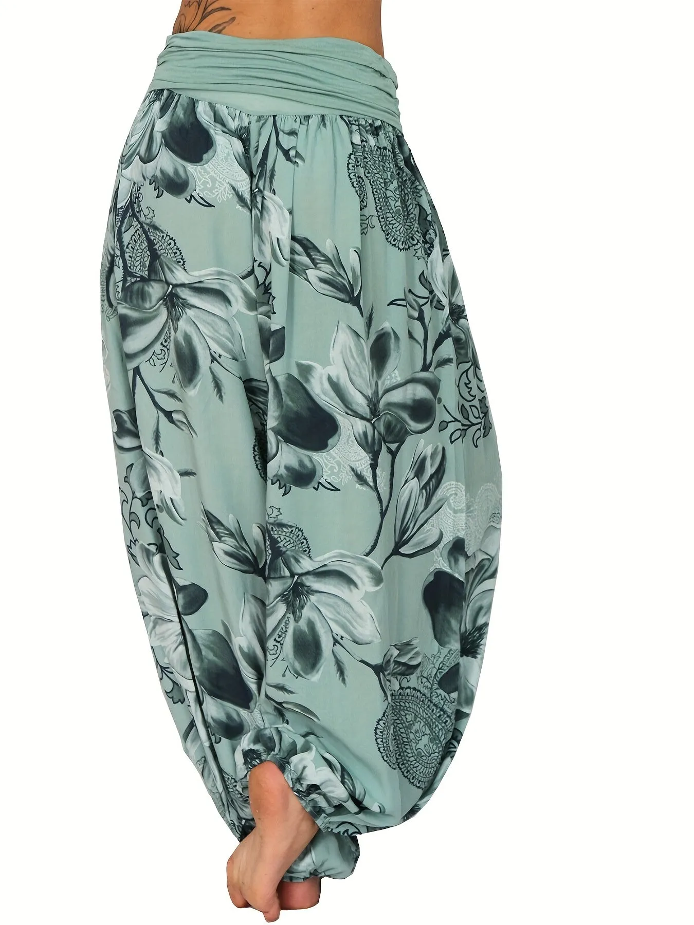 Hope™ Plus Size Floral Print Boho Pants