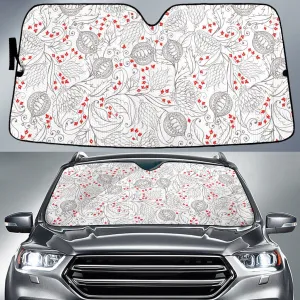 Jewel Pagoda Ginger Sketchy Painting Style Pencil Line Car Sun Shades Cover Auto Windshield Coolspod