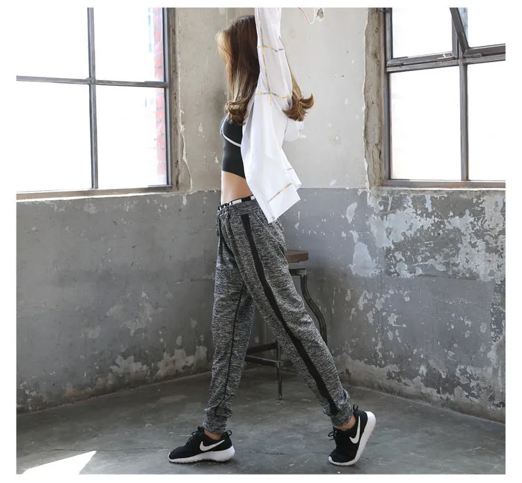 Jogging Training Sporty Long Pants Breathable Quick Dry Fitness Plus Size Loose Yoga Women Slim-Fit Activewear