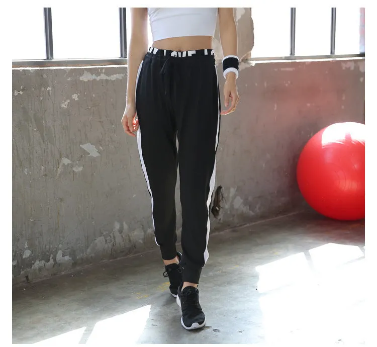 Jogging Training Sporty Long Pants Breathable Quick Dry Fitness Plus Size Loose Yoga Women Slim-Fit Activewear