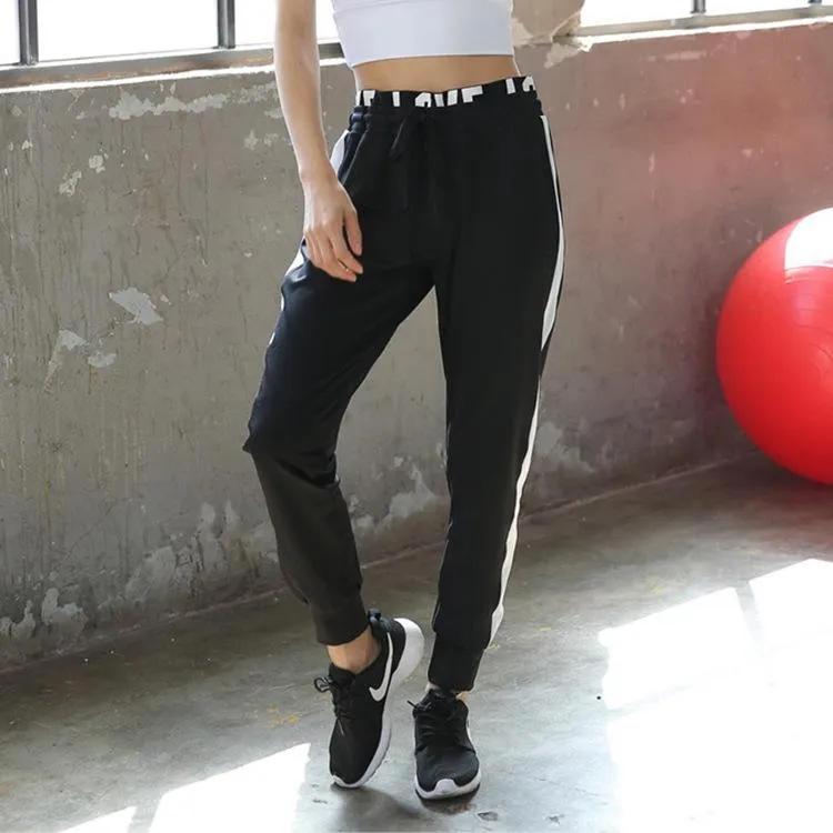 Jogging Training Sporty Long Pants Breathable Quick Dry Fitness Plus Size Loose Yoga Women Slim-Fit Activewear