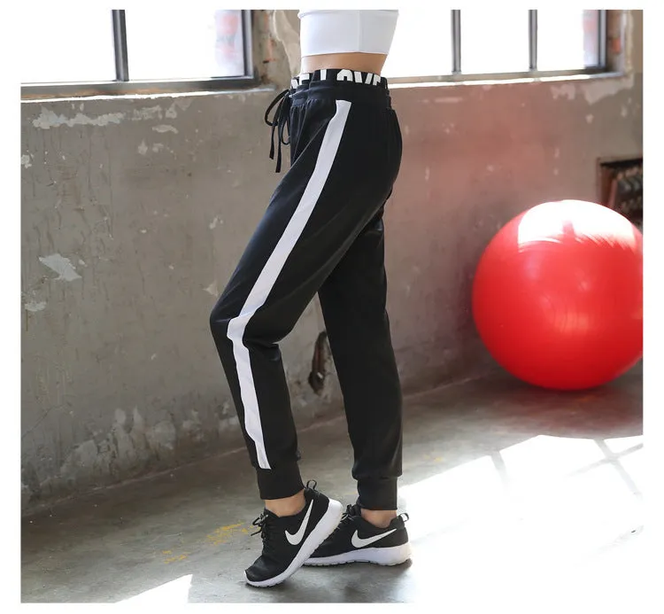 Jogging Training Sporty Long Pants Breathable Quick Dry Fitness Plus Size Loose Yoga Women Slim-Fit Activewear