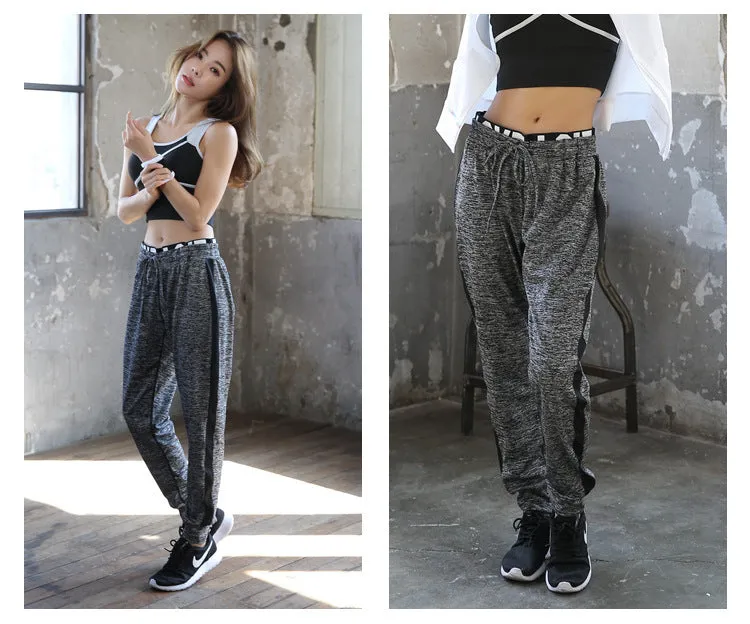 Jogging Training Sporty Long Pants Breathable Quick Dry Fitness Plus Size Loose Yoga Women Slim-Fit Activewear