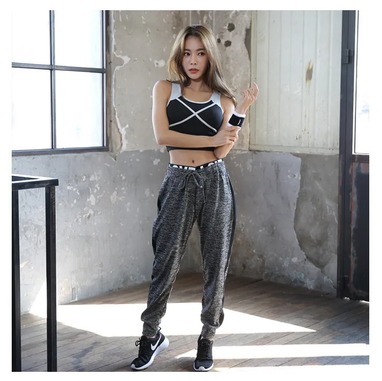 Jogging Training Sporty Long Pants Breathable Quick Dry Fitness Plus Size Loose Yoga Women Slim-Fit Activewear