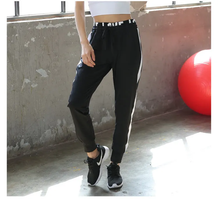 Jogging Training Sporty Long Pants Breathable Quick Dry Fitness Plus Size Loose Yoga Women Slim-Fit Activewear