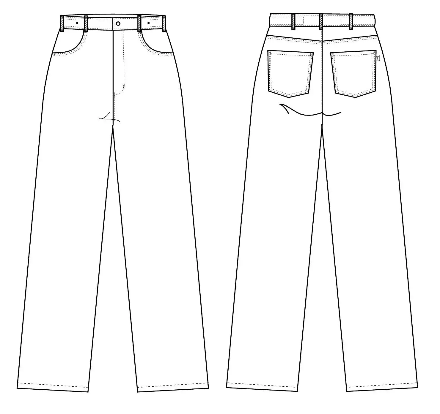 Kentaur Unisex Adjustable Waist Jeans