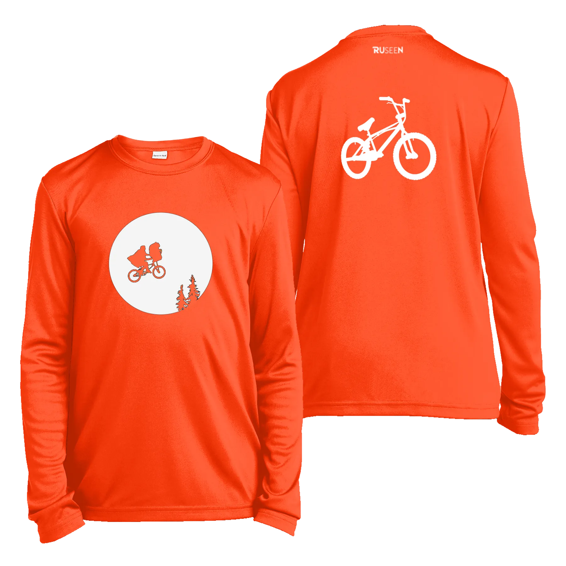 Kids Reflective Long Sleeve Shirt - Retro Bike