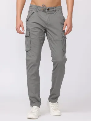 Men Grey Regular Fit Cargo Pants