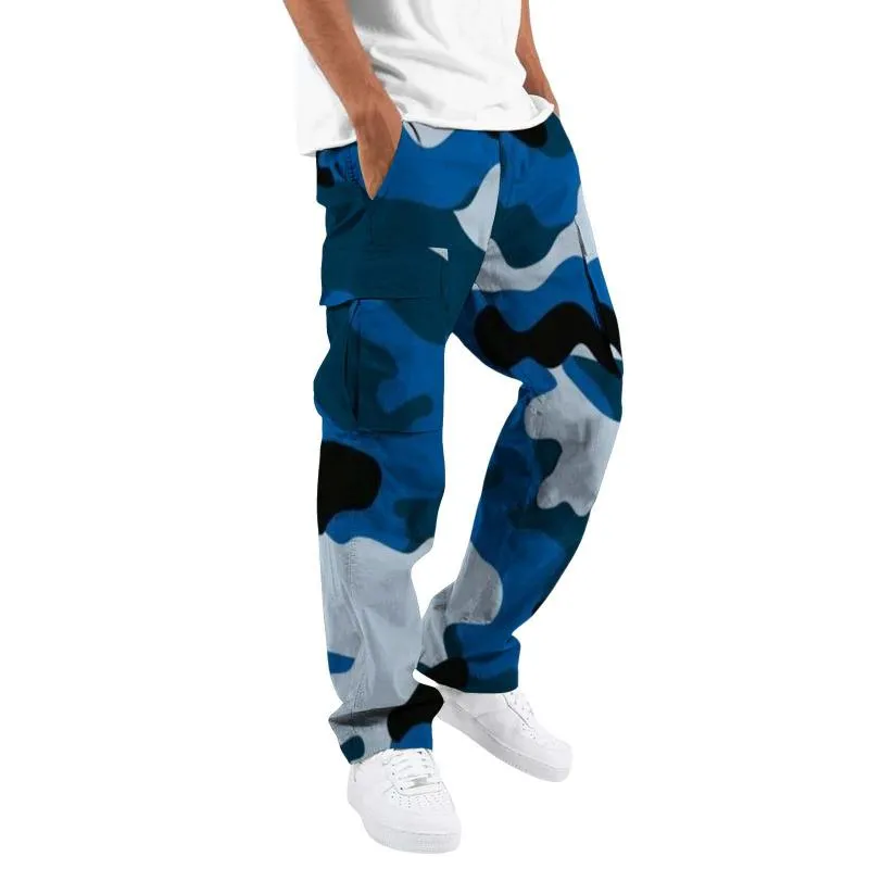 Men's Camouflage Loose Multi-pocket Cargo Pants 63592221Z