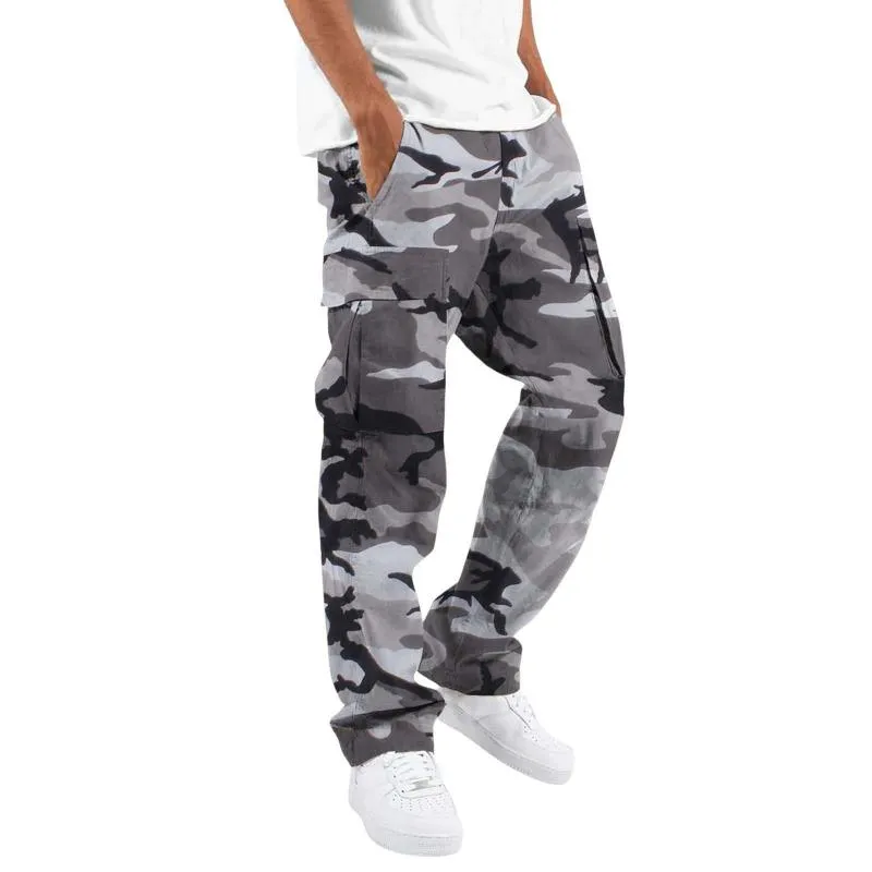 Men's Camouflage Loose Multi-pocket Cargo Pants 63592221Z