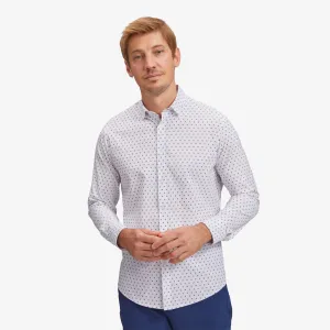Navy Gray Geo Box Print