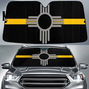 New Mexico State Subdued Flag Grey And Yellow Printed Car Sun Shades Cover Auto Windshield Coolspod