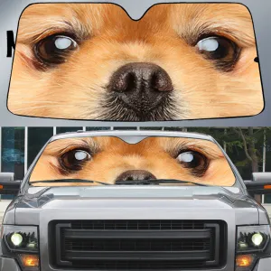 Nice Pomeranian's Eyes Beautiful Dog Eyes Car Sun Shade Cover Auto Windshield