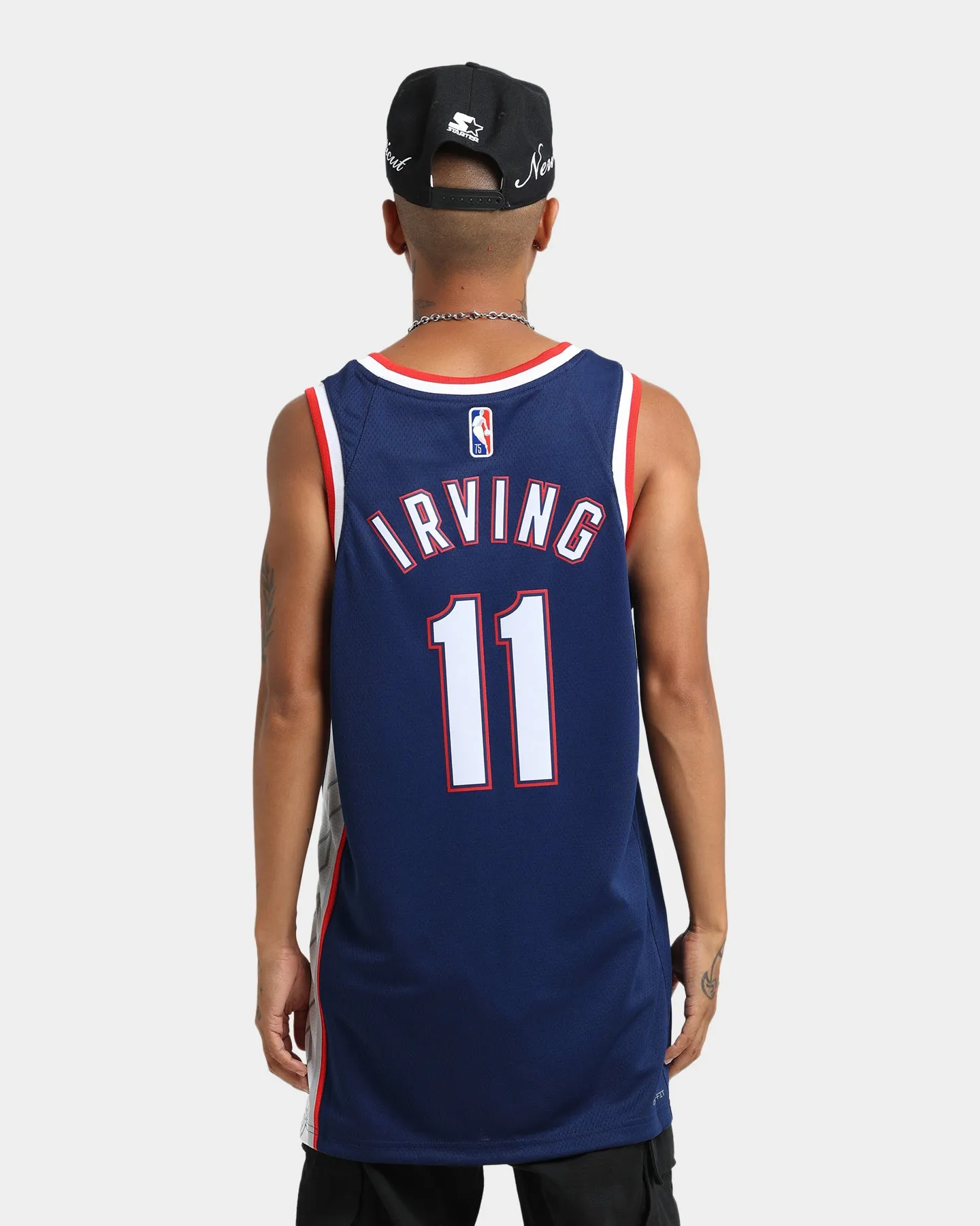 Nike Brooklyn Nets Kyrie Irving #11 Mixtape Swingman Jersey Blue Void/White