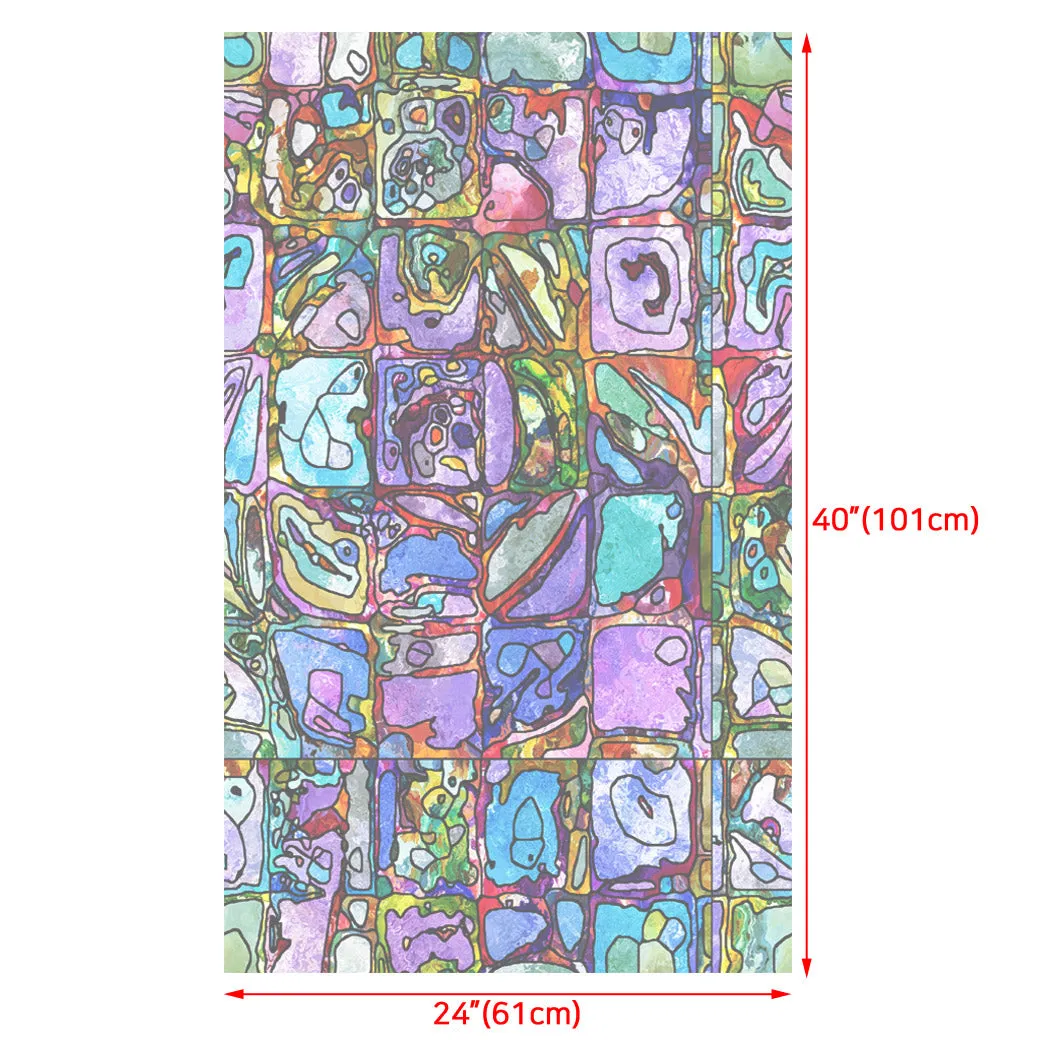 Non-Adhesive Decorative Privacy Window Film Static Cling Burdur 24" x 40"