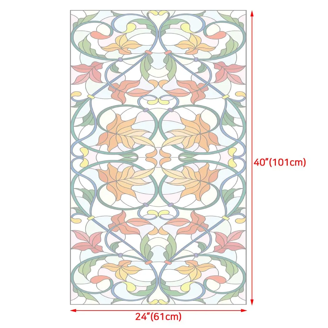 Non-Adhesive Decorative Privacy Window Film Static Cling Kanosh 24" x 40"