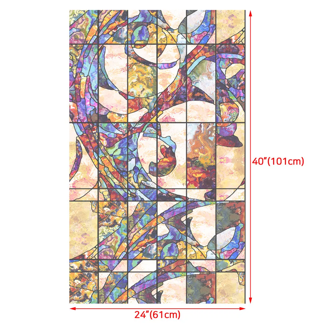 Non-Adhesive Decorative Privacy Window Film Static Cling Meridian 24" x 40"