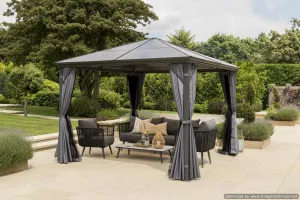 Norfolk Leisure Runcton Gazebo Square Rectangle High Quality Large - Anthracite and Grey