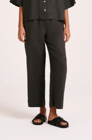 Nude Lucy - Lounge Linen Crop Pant (Coal)