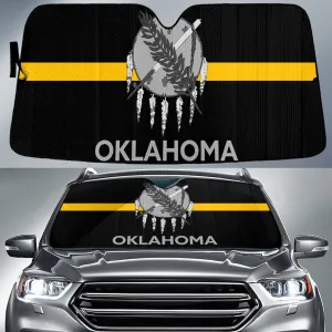 Oklahoma State Flag Thin Yellow Line Printed Car Sun Shades Cover Auto Windshield Coolspod