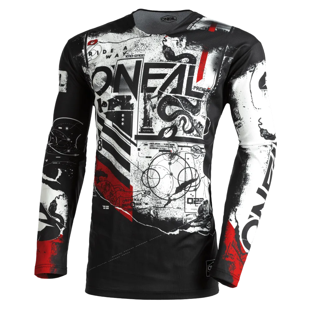 O'Neal Mayhem Youth Scarz Jersey Black/White