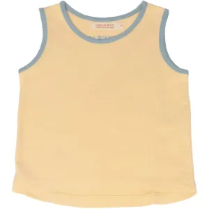 Oversized Tank Top, Creamy Mellow Yellow/Sky Blue