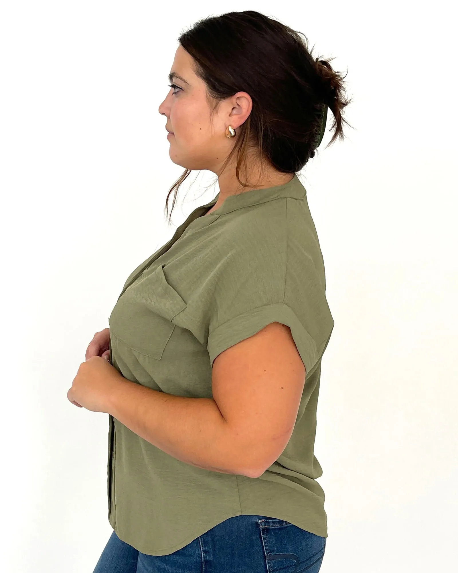 Palo Short Sleeve Button Down - Olive | Olive
