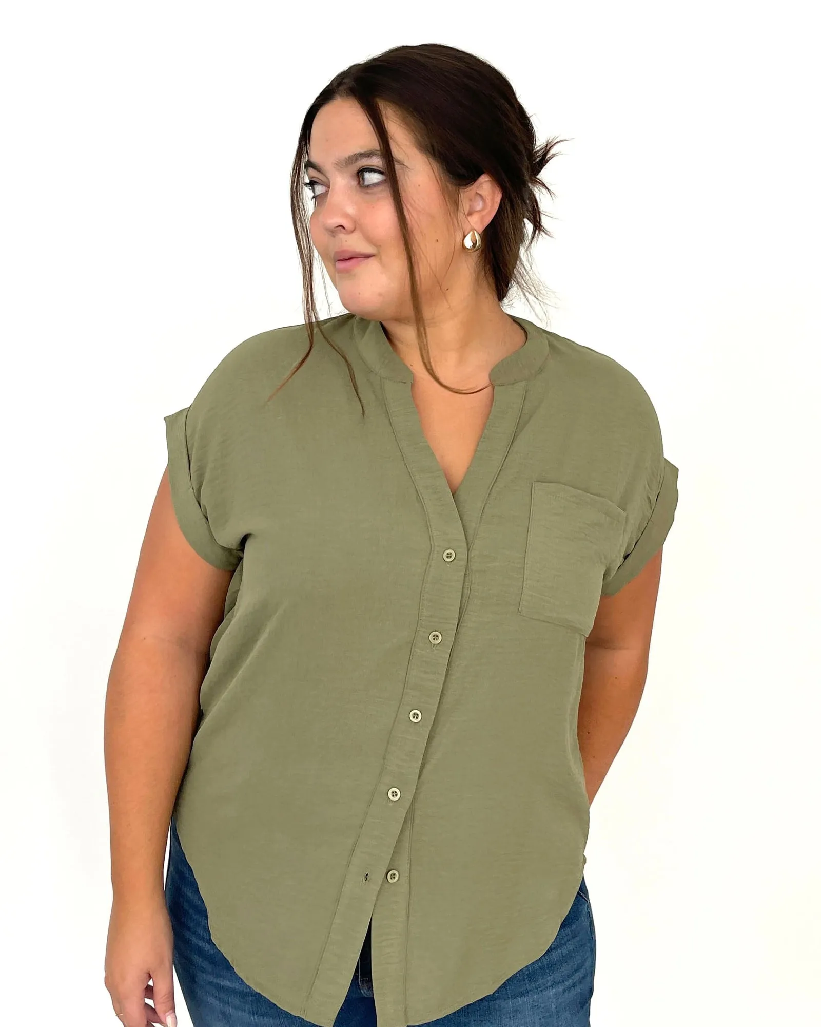 Palo Short Sleeve Button Down - Olive | Olive