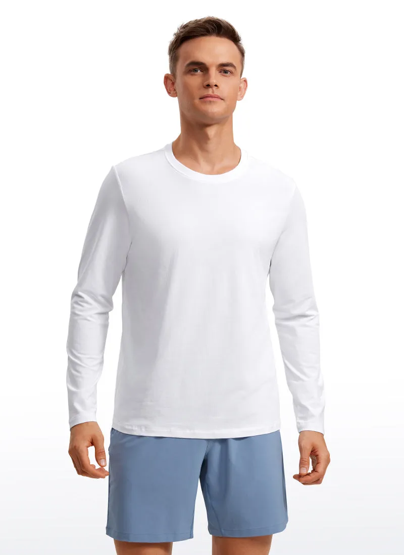 Pima Cotton Pro Long Sleeves Round Neck