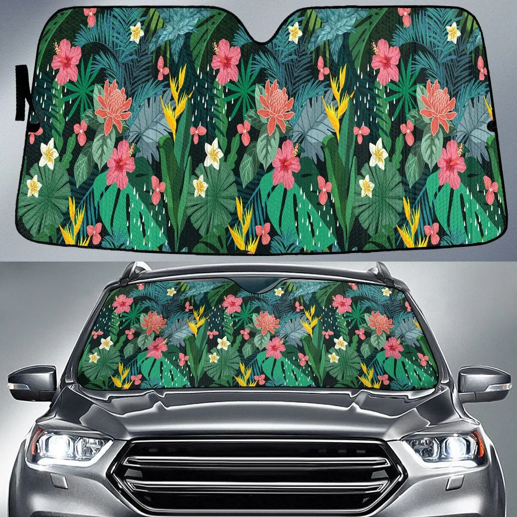 Pretty Water Lily And Hibiscus Flower Car Sun Shades Cover Auto Windshield Coolspod