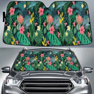 Pretty Water Lily And Hibiscus Flower Car Sun Shades Cover Auto Windshield Coolspod