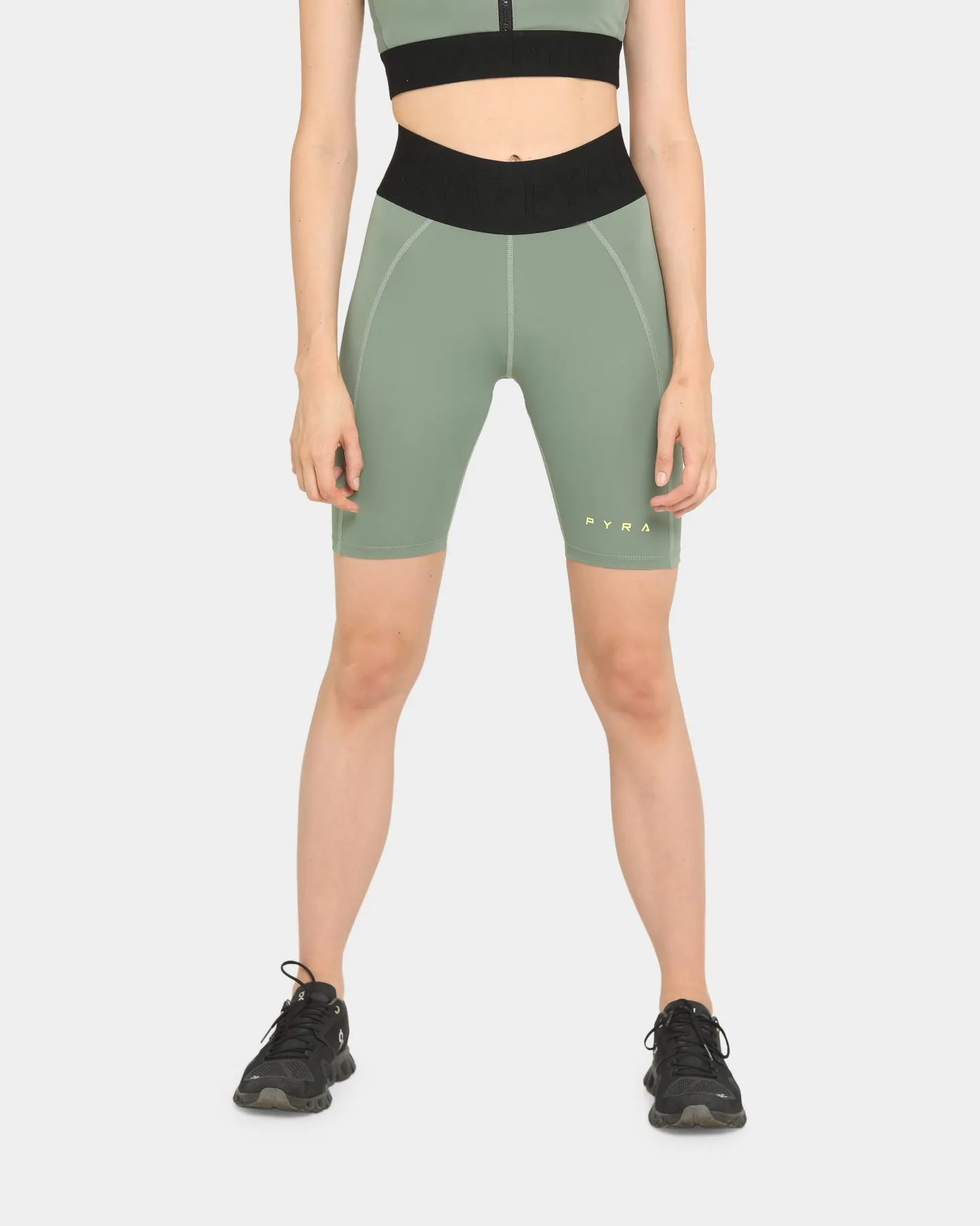 PYRA Women's Altitude Bike Shorts Olive Green