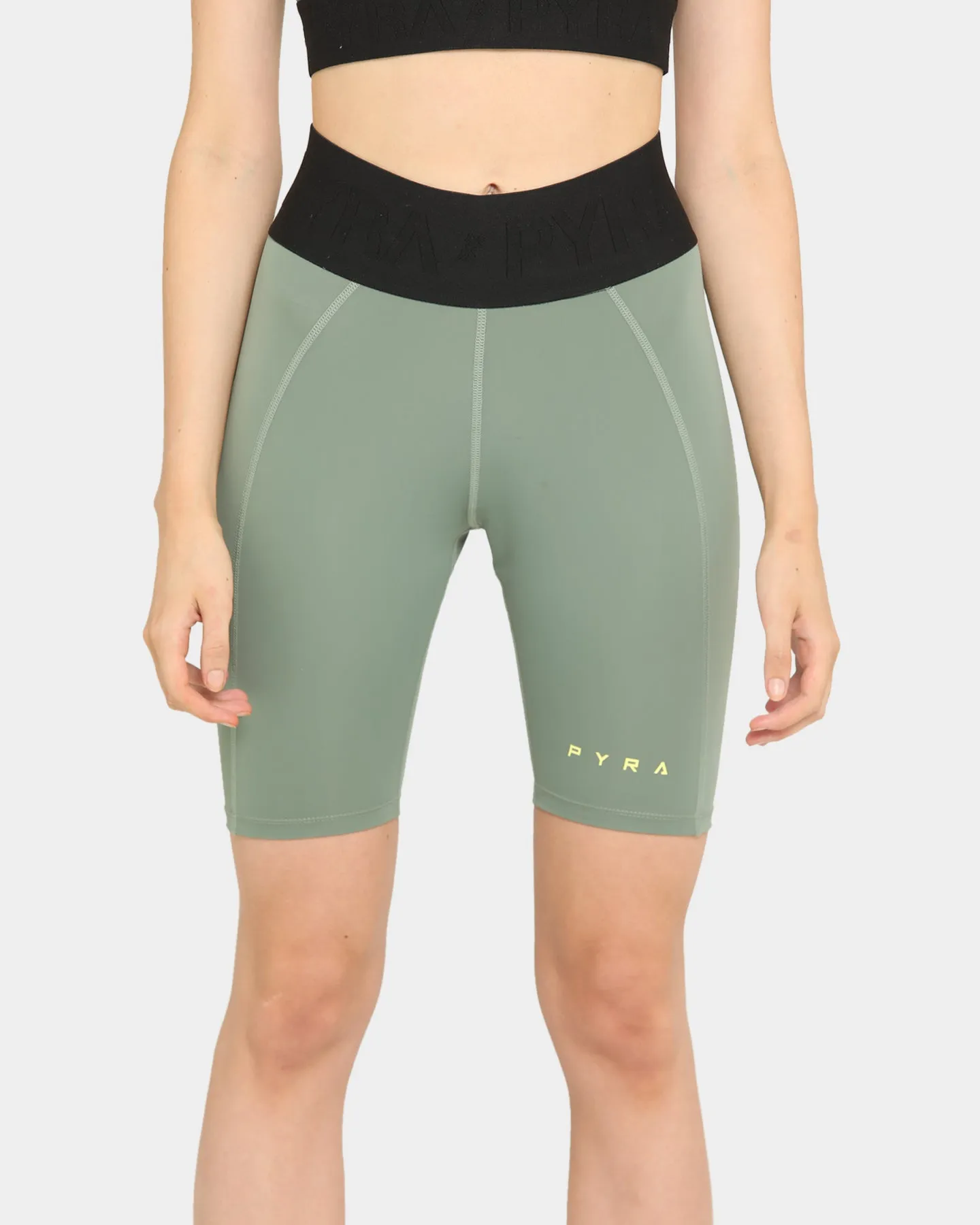 PYRA Women's Altitude Bike Shorts Olive Green