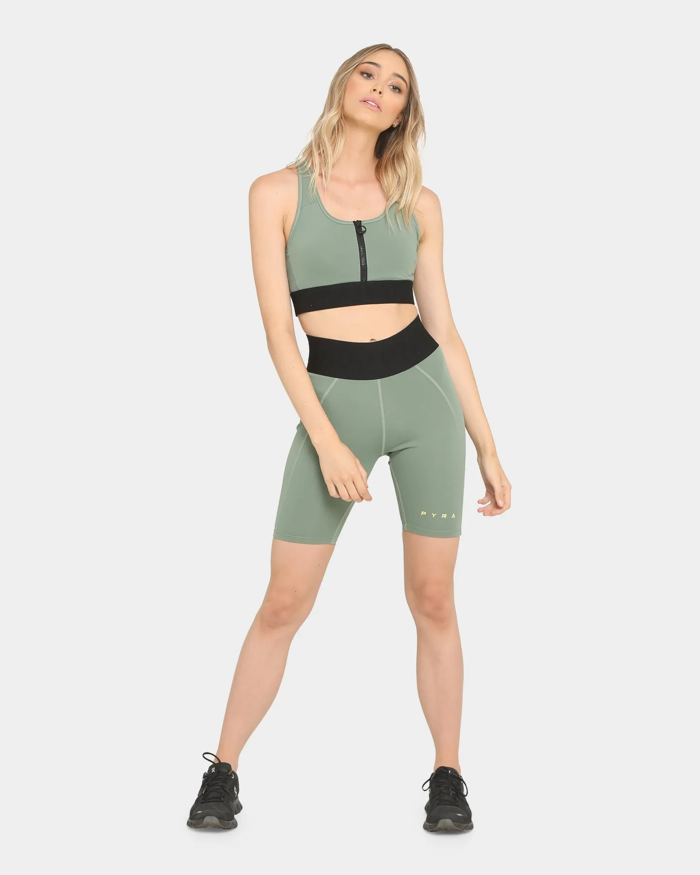 PYRA Women's Altitude Bike Shorts Olive Green