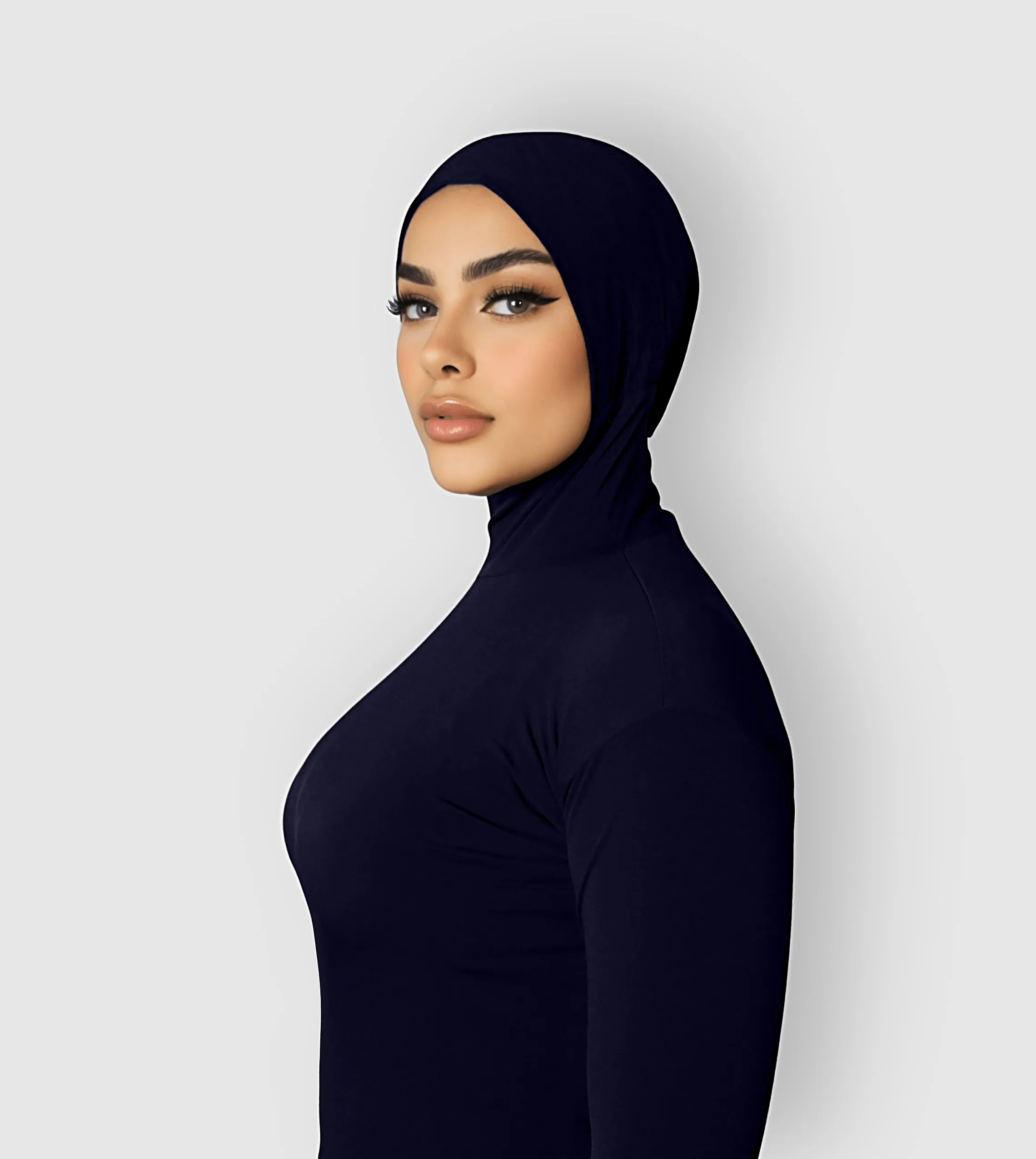 RUUQ Bodysuit Long Sleeve with Hijab Cap - Navy