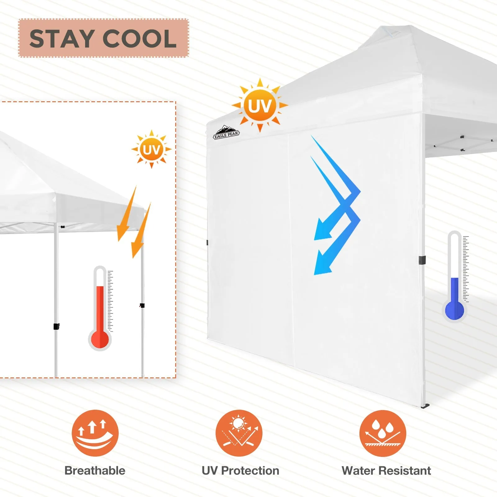 Sunwall / Sidewall for 10 x 10 ft Commercial Pop Up Canopy Tent