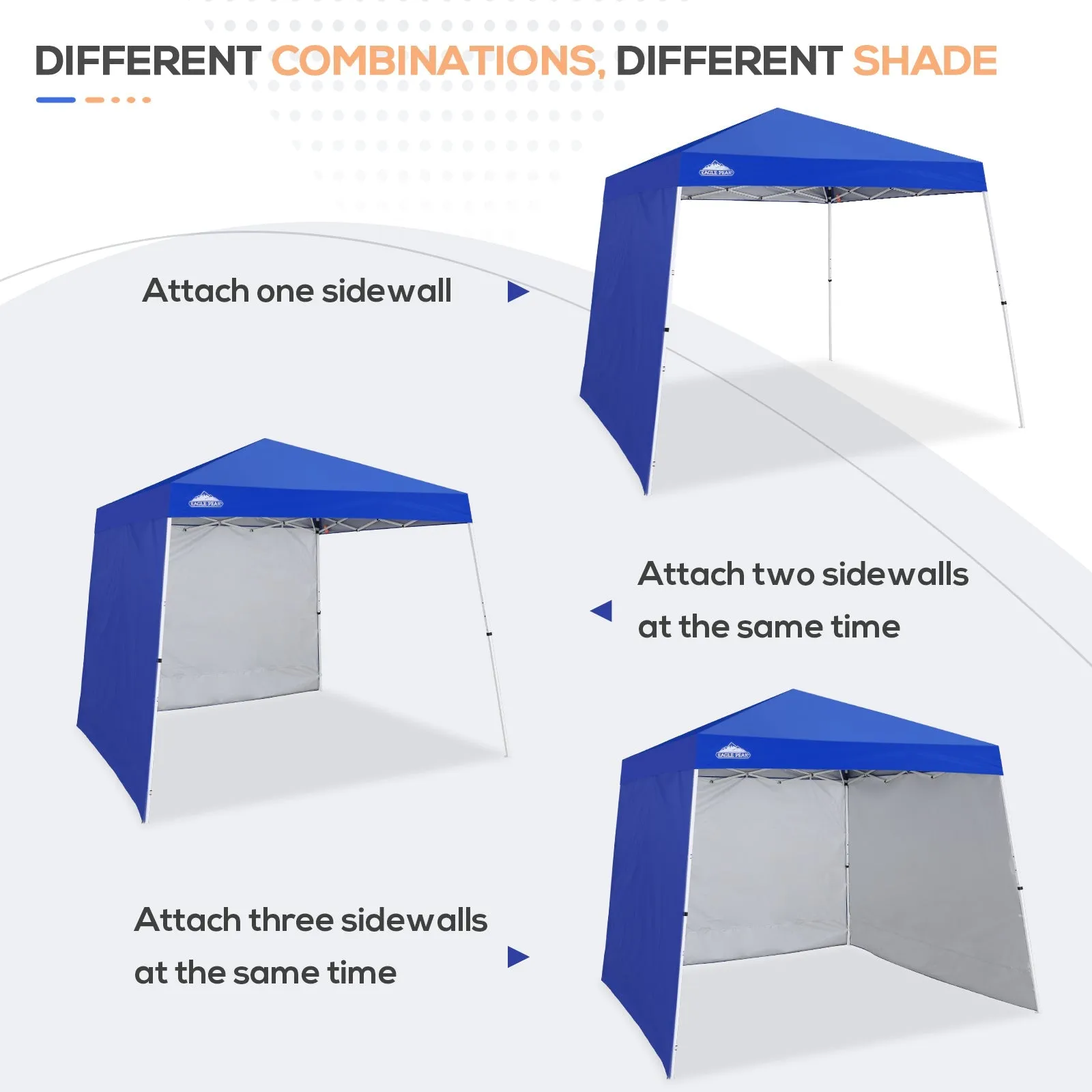Sunwall / Sidewall for 10x10 Slant Leg Canopy Only, 1 Sidewall