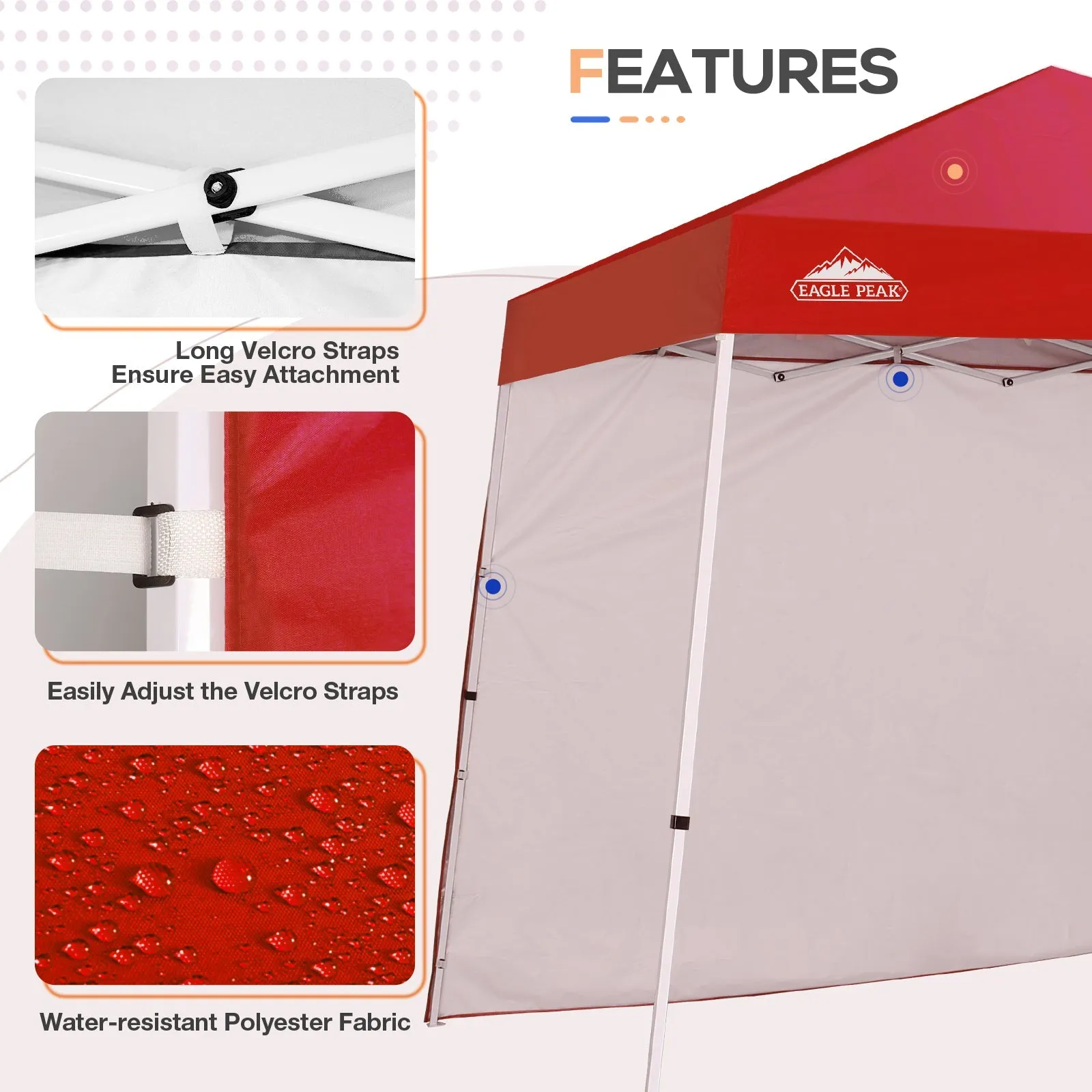 Sunwall / Sidewall for 10x10 Slant Leg Canopy Only, 1 Sidewall