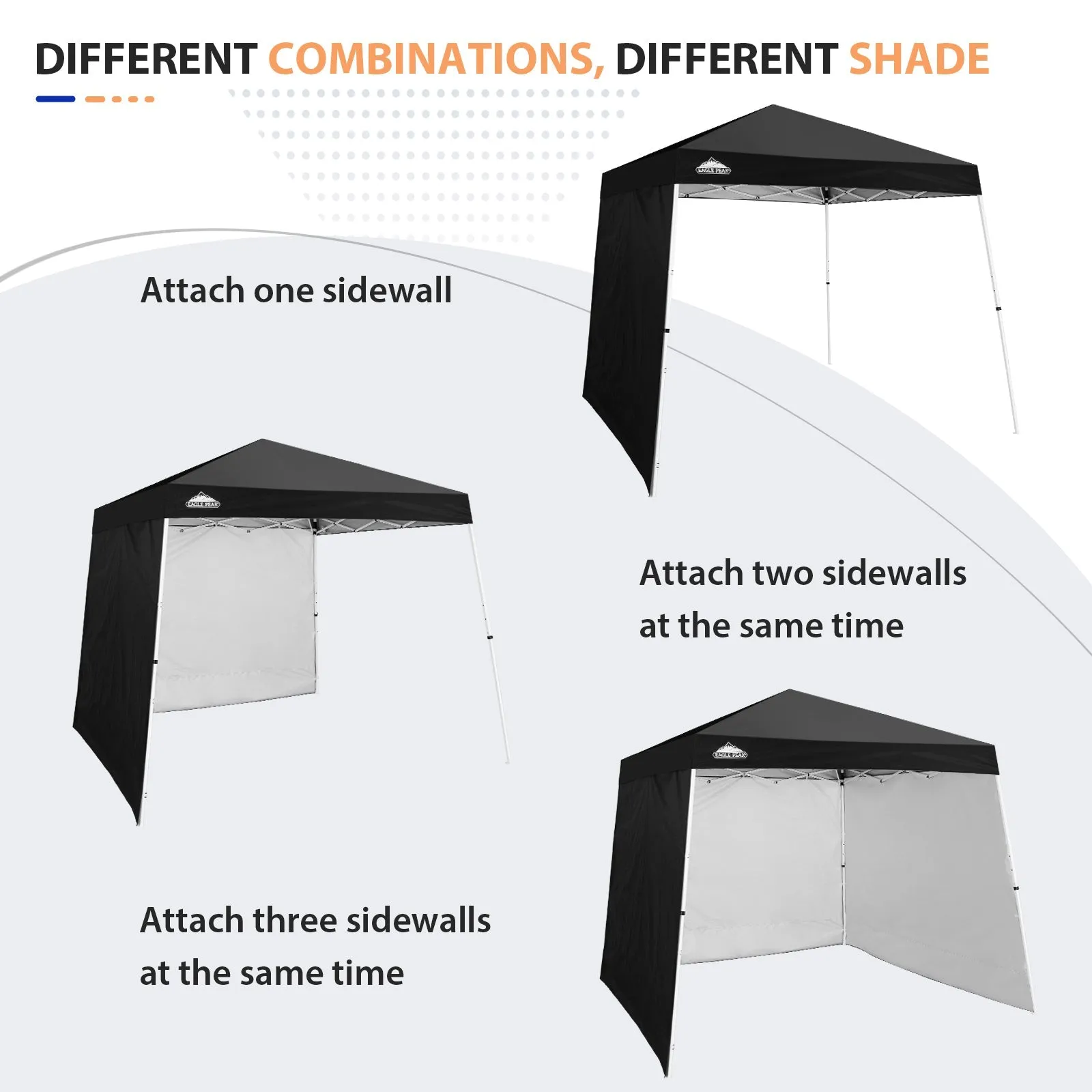 Sunwall / Sidewall for 10x10 Slant Leg Canopy Only, 1 Sidewall