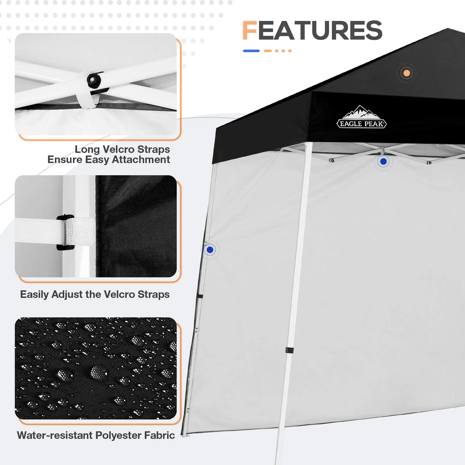 Sunwall / Sidewall for 10x10 Slant Leg Canopy Only, 1 Sidewall