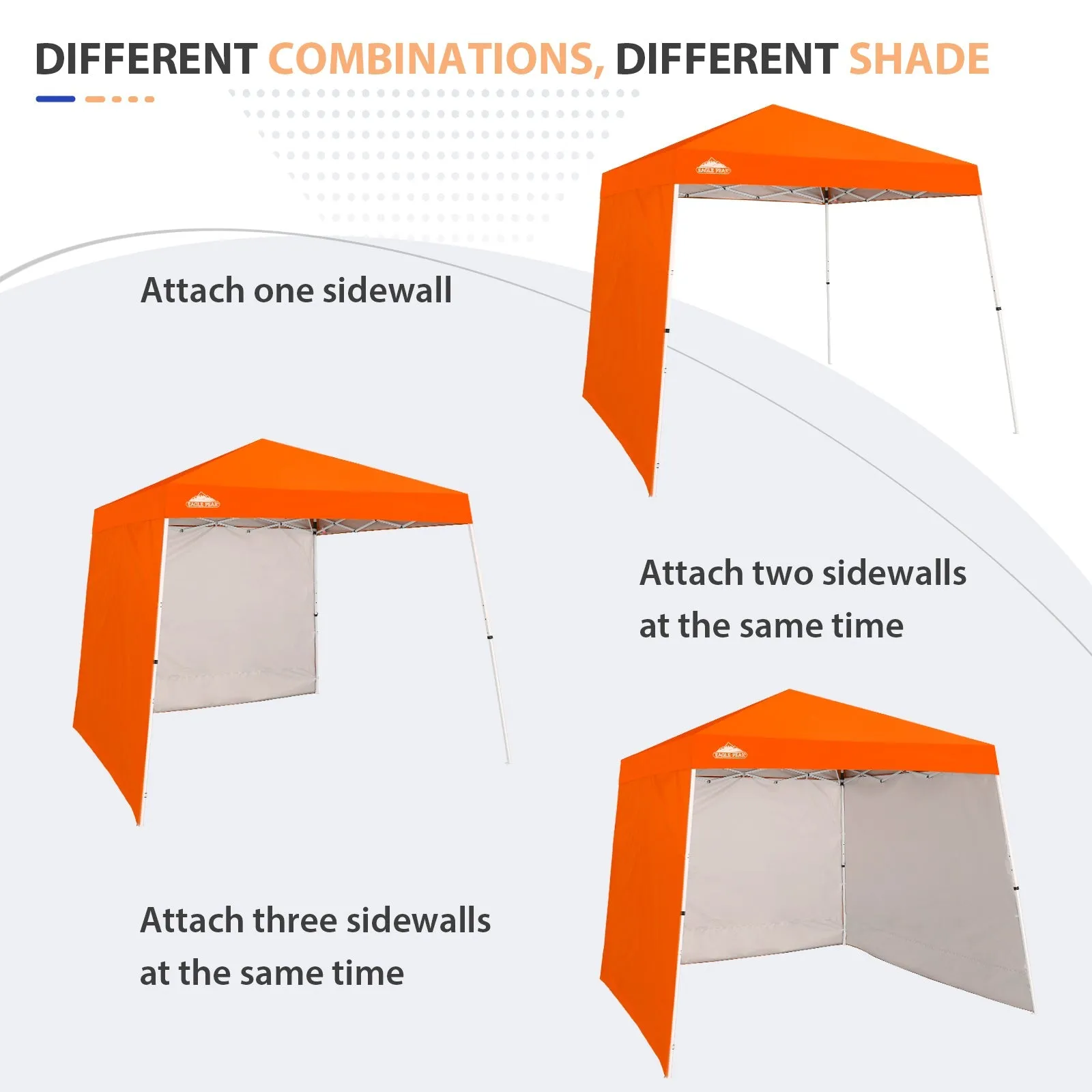 Sunwall / Sidewall for 10x10 Slant Leg Canopy Only, 1 Sidewall