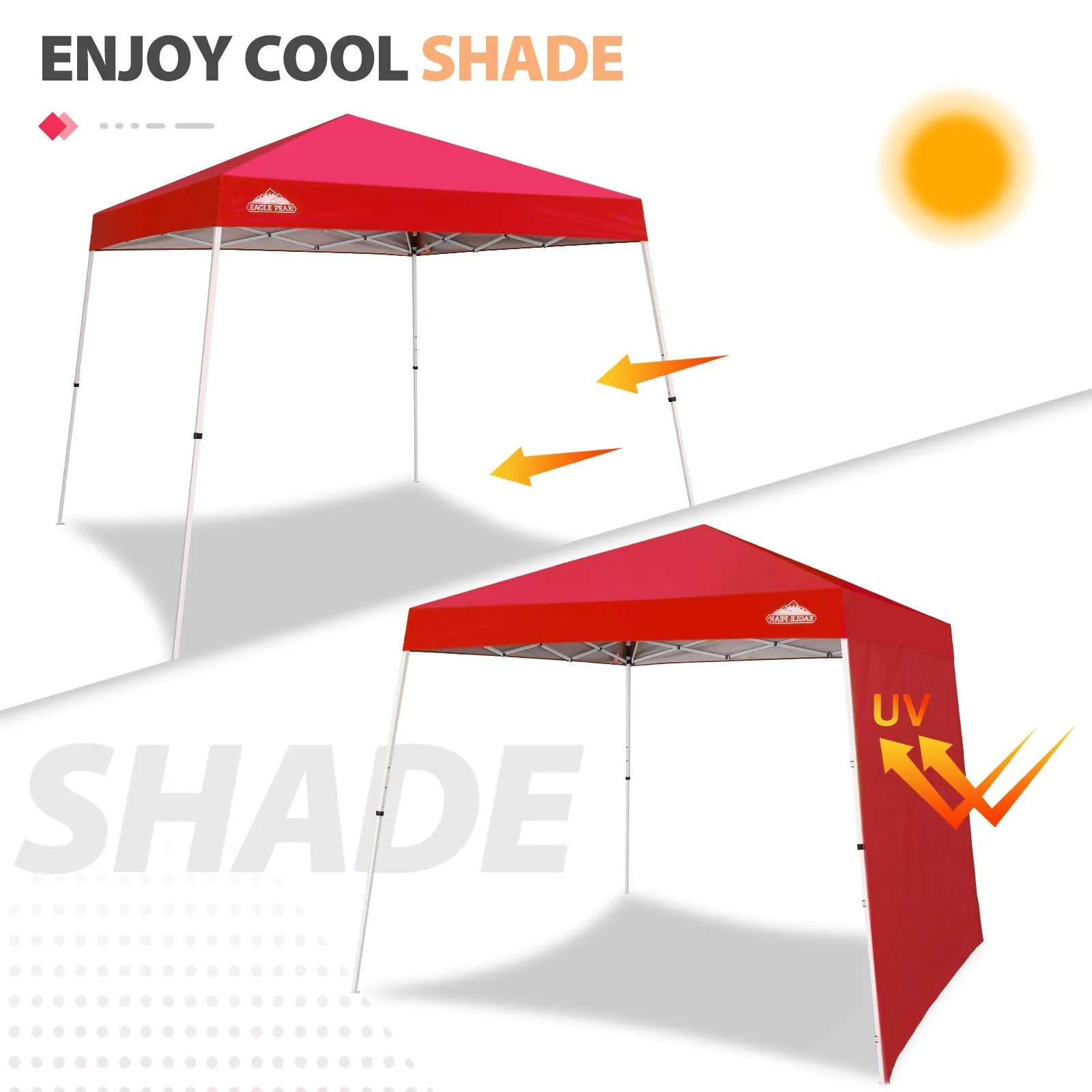 Sunwall / Sidewall for 10x10 Slant Leg Canopy Only, 1 Sidewall