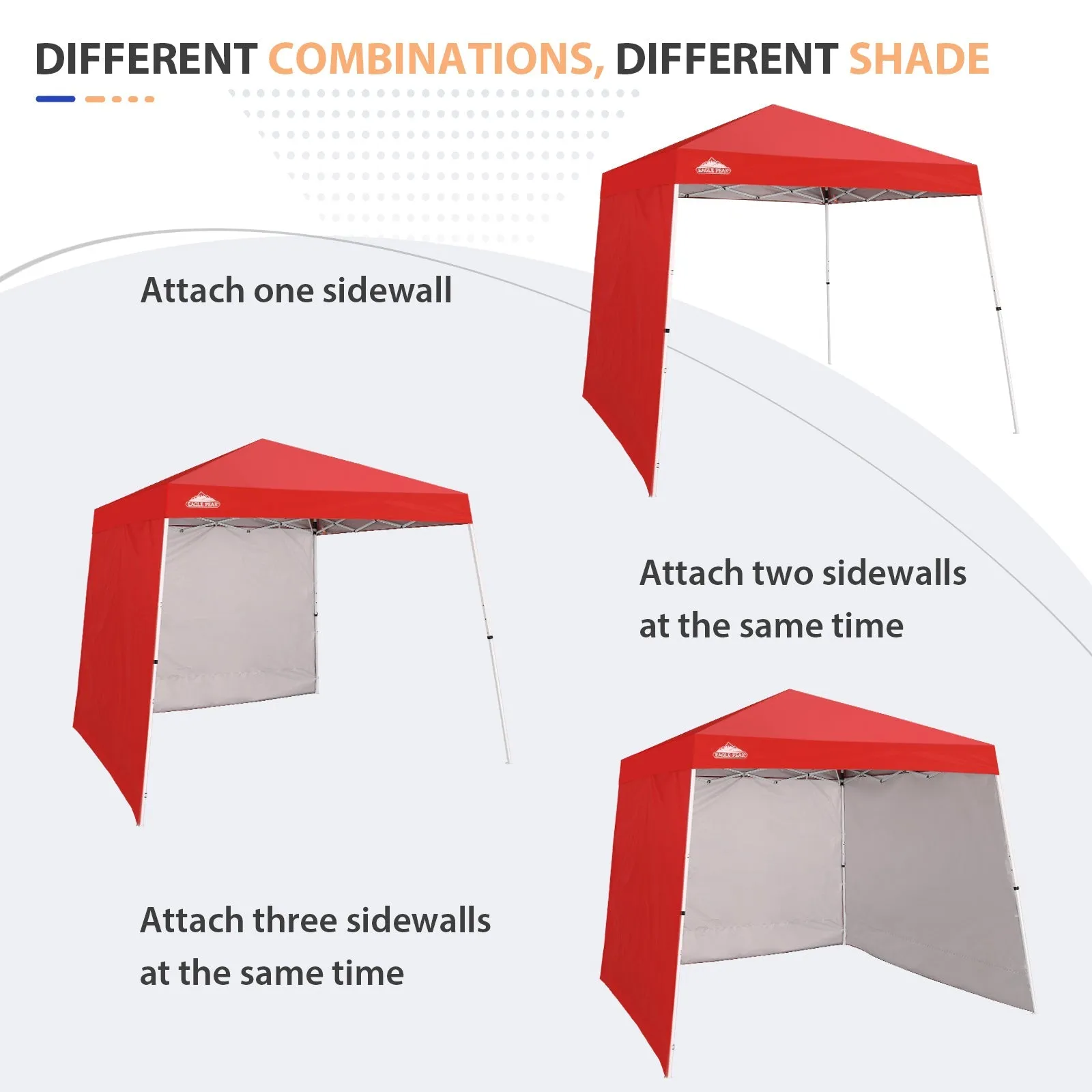 Sunwall / Sidewall for 10x10 Slant Leg Canopy Only, 1 Sidewall