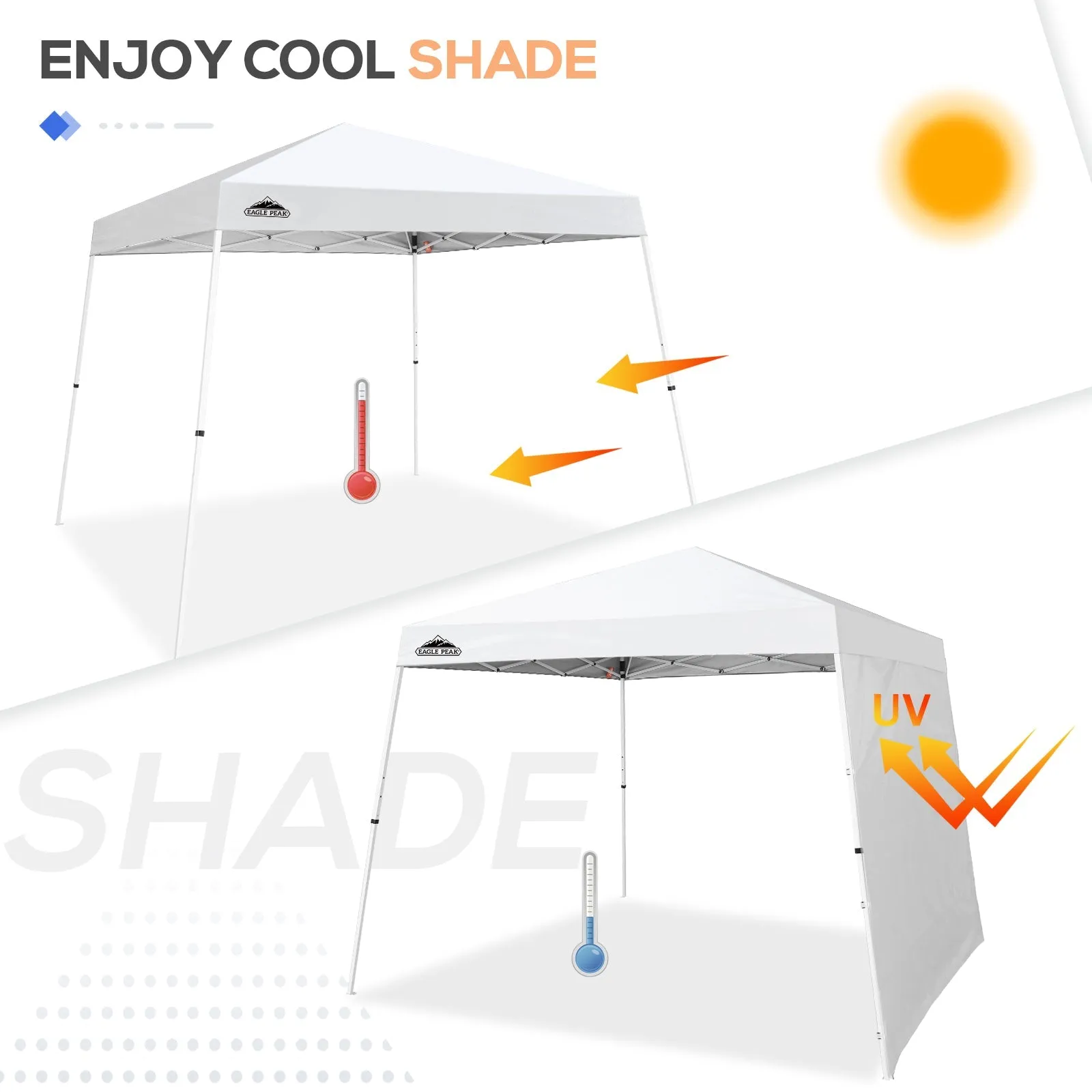 Sunwall / Sidewall for 10x10 Slant Leg Canopy Only, 1 Sidewall