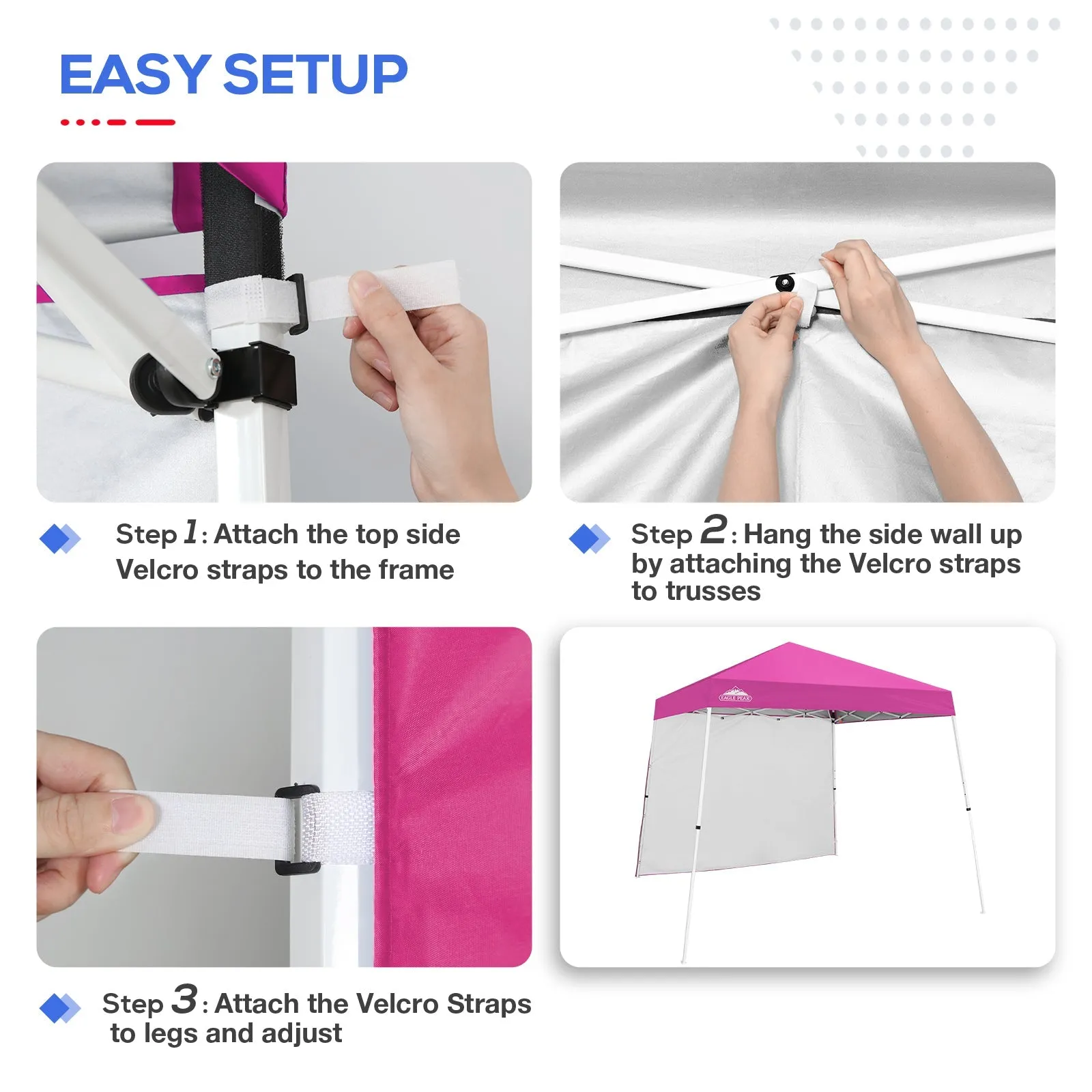 Sunwall / Sidewall for 10x10 Slant Leg Canopy Only, 1 Sidewall